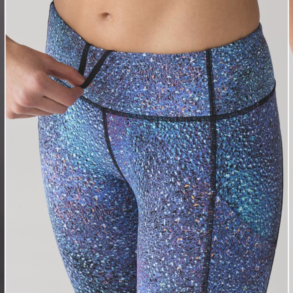 🦄 RARE Lululemon Speed Tight V Strive Multi Mermaid Black 28" - Picture 7 of 14